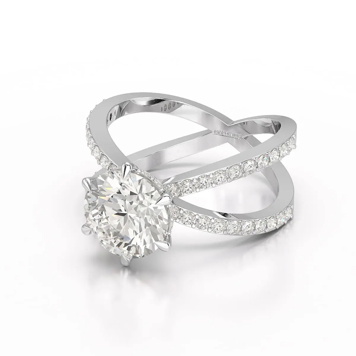 2.9 CT Lab Diamond Round Brilliant Cut Ring Jama Jewels