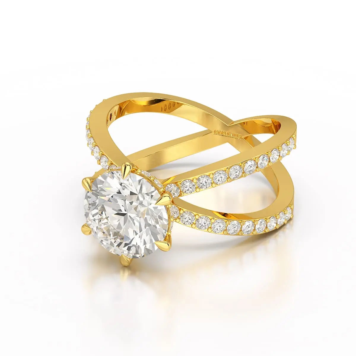 2.9 CT Lab Diamond Round Brilliant Cut Ring Jama Jewels