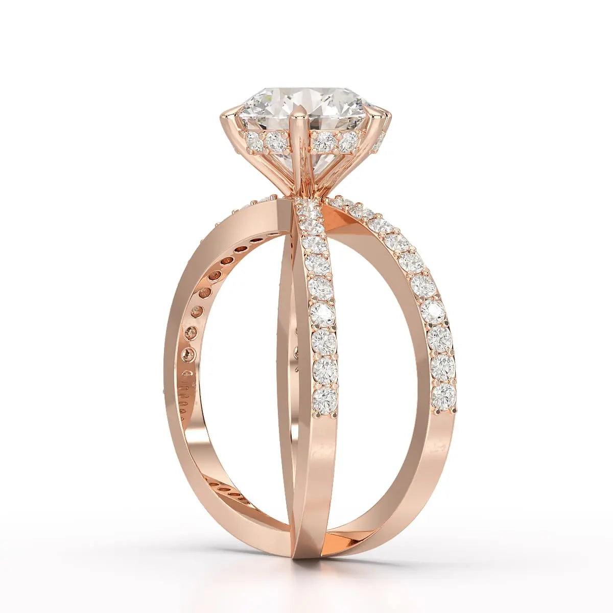 2.9 CT Lab Diamond Round Brilliant Cut Ring Jama Jewels