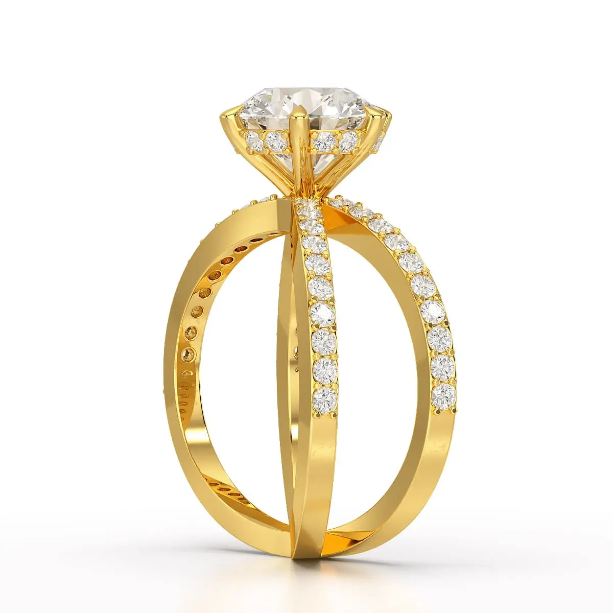 2.9 CT Lab Diamond Round Brilliant Cut Ring Jama Jewels
