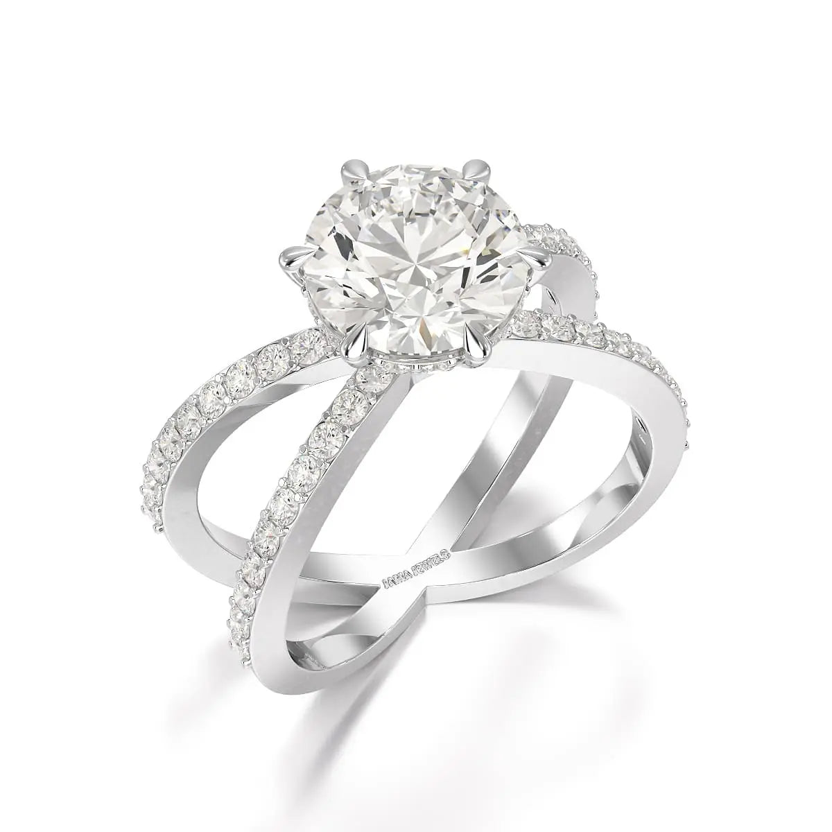 2.9 CT Lab Diamond Round Brilliant Cut Ring Jama Jewels