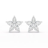 3 CT Marquise Cut Lab Diamond Stud Earrings