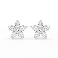 3 CT Marquise Cut Lab Diamond Stud Earrings Jama Jewels