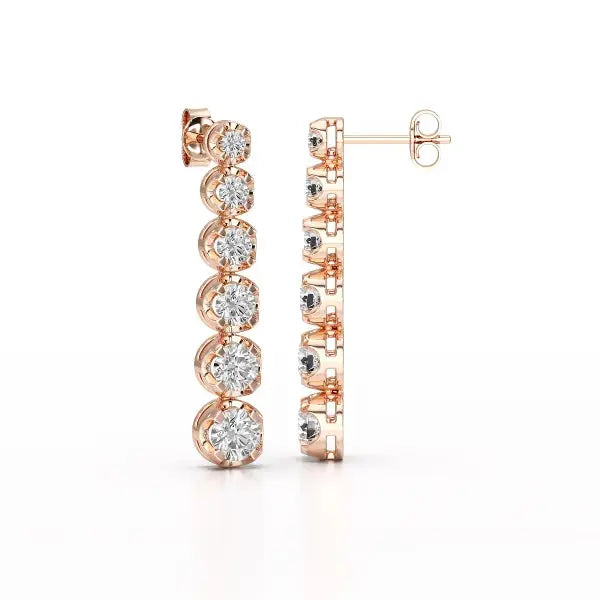 3 CT Lab Diamond Bridal Drop Dangle Earrings - Jama Jewels 