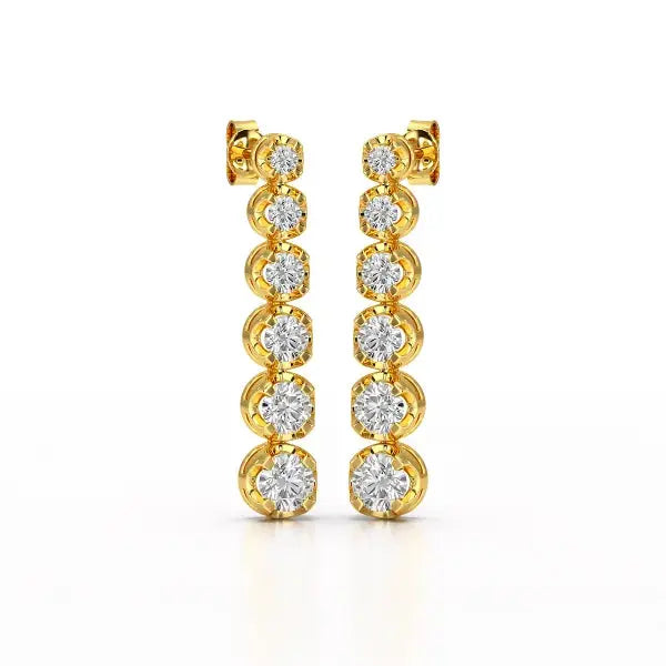 3 CT Lab Diamond Bridal Drop Dangle Earrings - Jama Jewels 