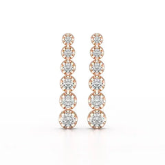 3 CT Lab Diamond Bridal Drop Dangle Earrings - Jama Jewels 