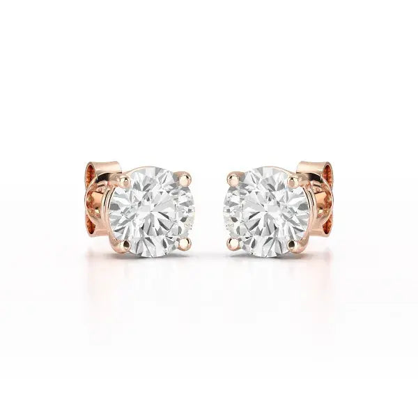 4.09 CT Lab Diamond White Gold Stud Earrings