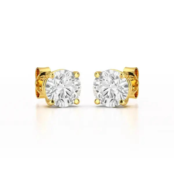 4.09 CT Lab Diamond White Gold Stud Earrings