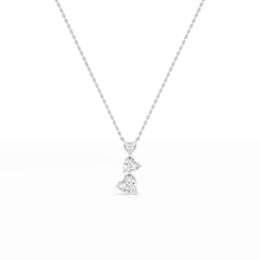 4.3 CT Heart Cut Lab Diamond Chain Pendant Jama Jewels