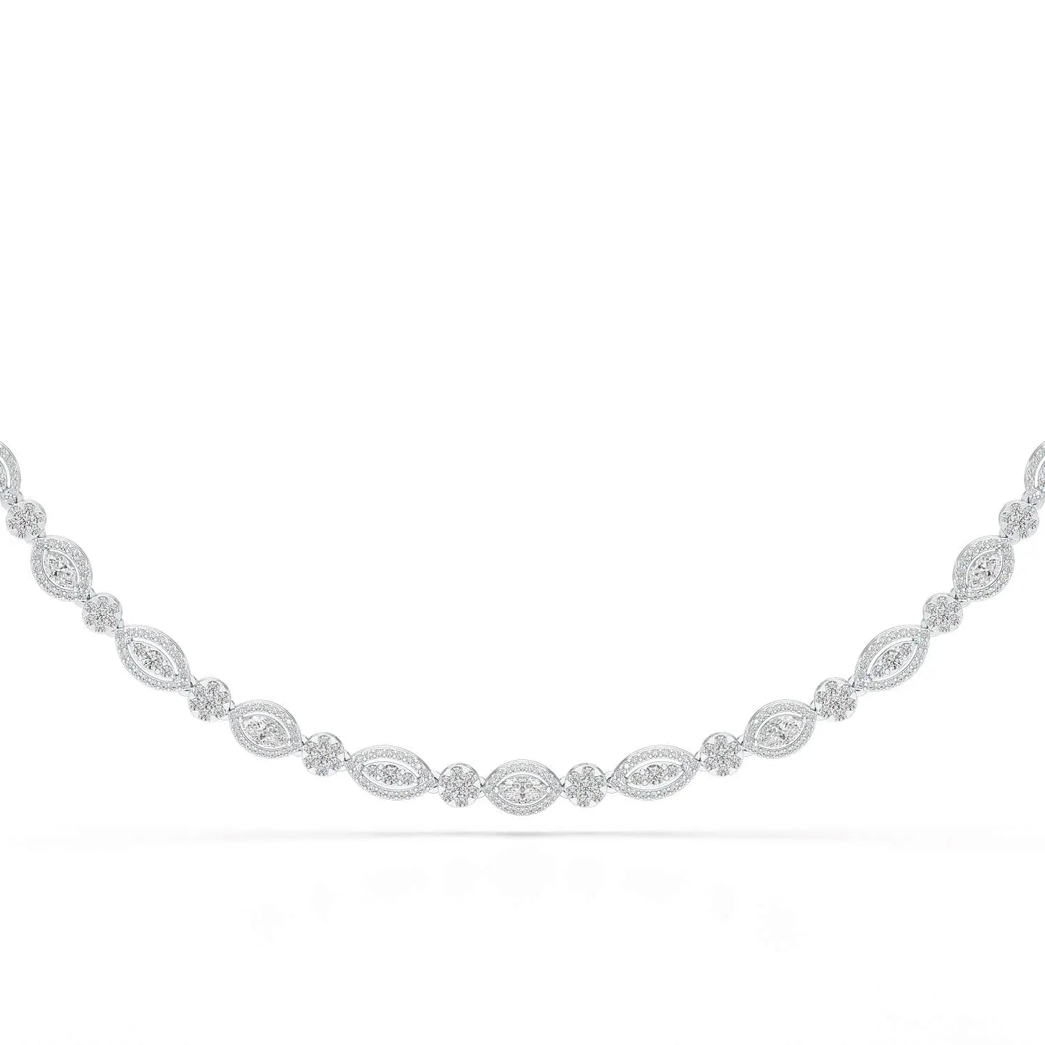 4.53 CT Marquise Cut Lab Diamond Necklace