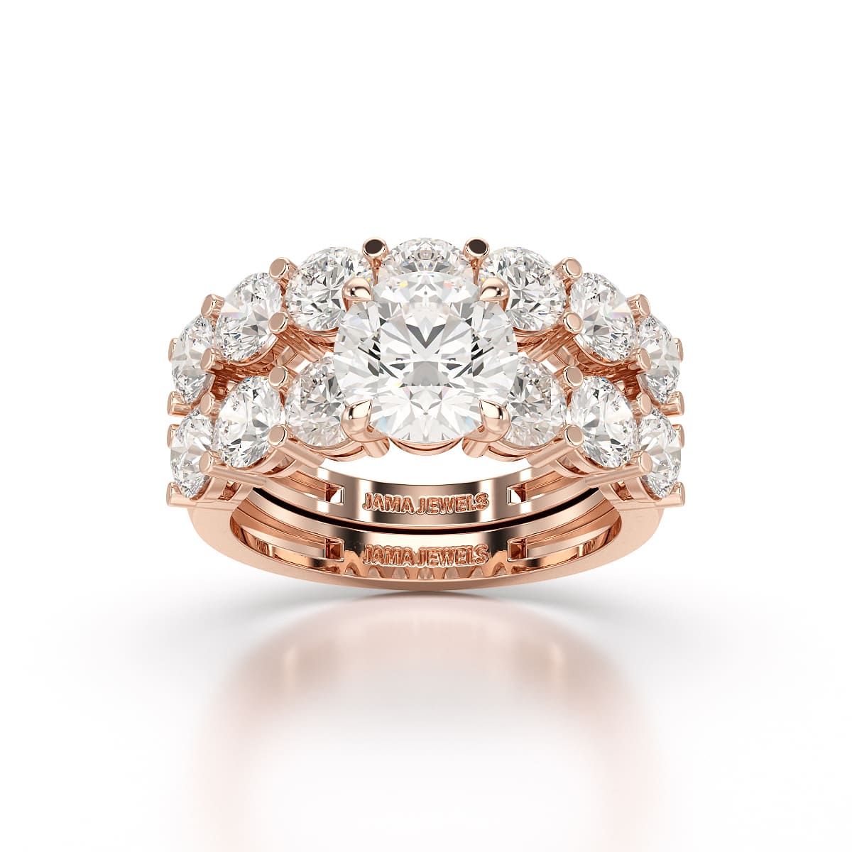 4.64 CT Lab Diamond Round Cut Ring