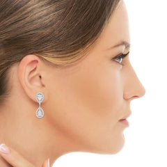 4.7 CT Lab Diamond Pear Drop Earring Jama Jewels
