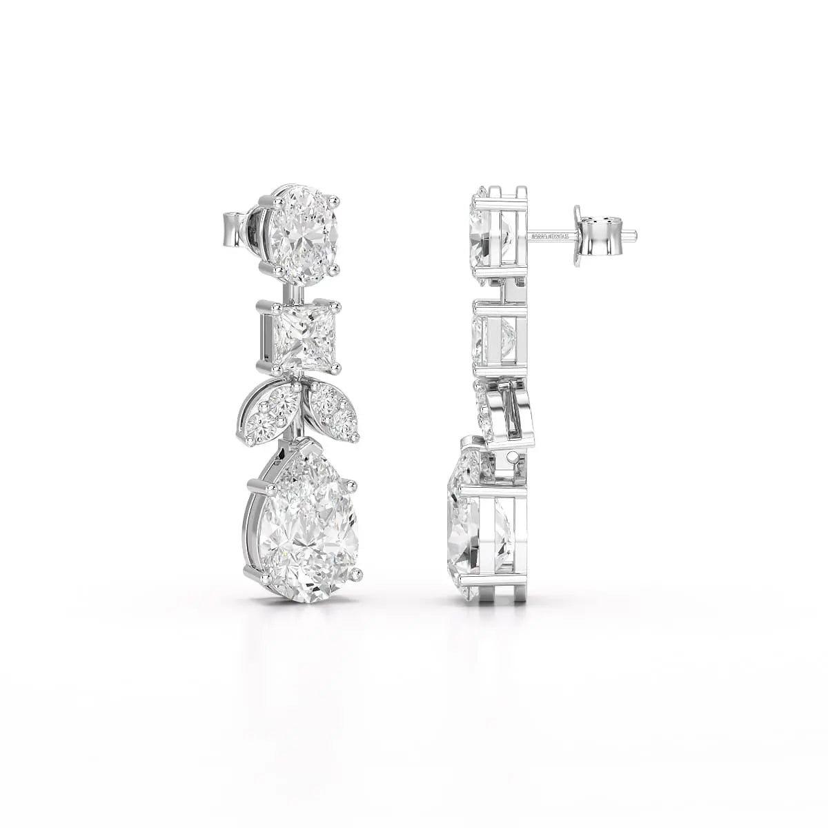 4.88 CT Lab Diamond Drop Earrings Jama Jewels