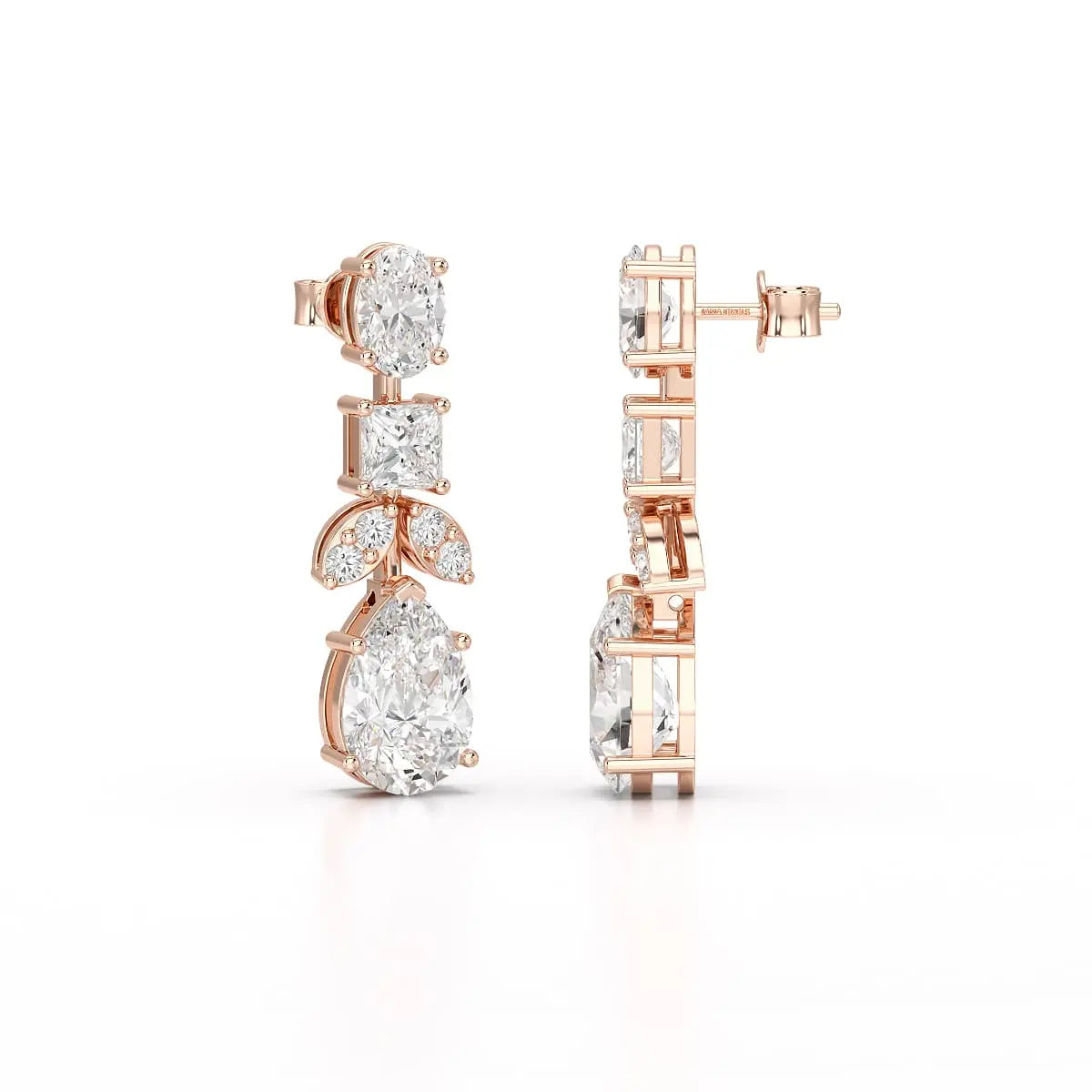 4.88 CT Lab Diamond Drop Earrings Jama Jewels
