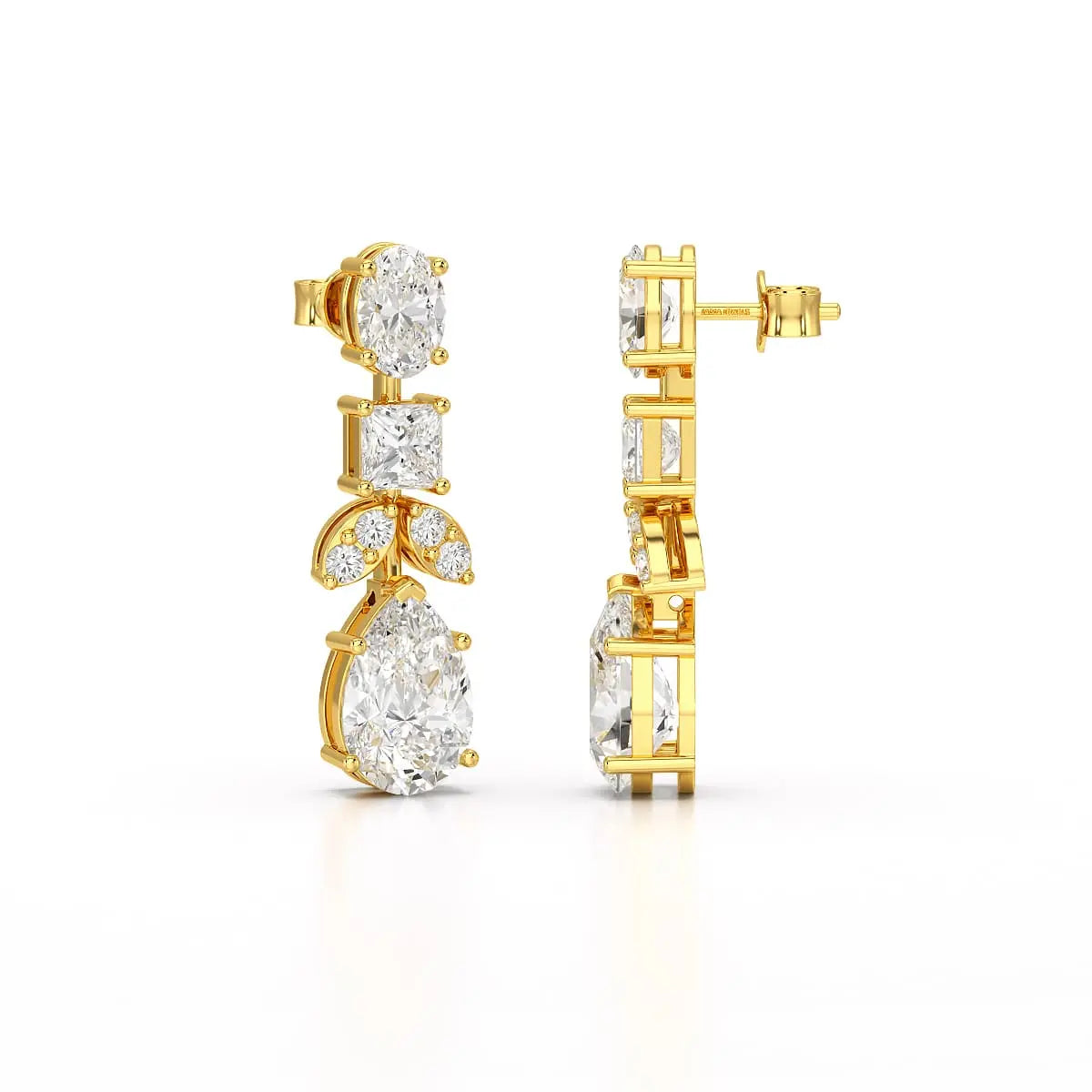 4.88 CT Lab Diamond Drop Earrings Jama Jewels