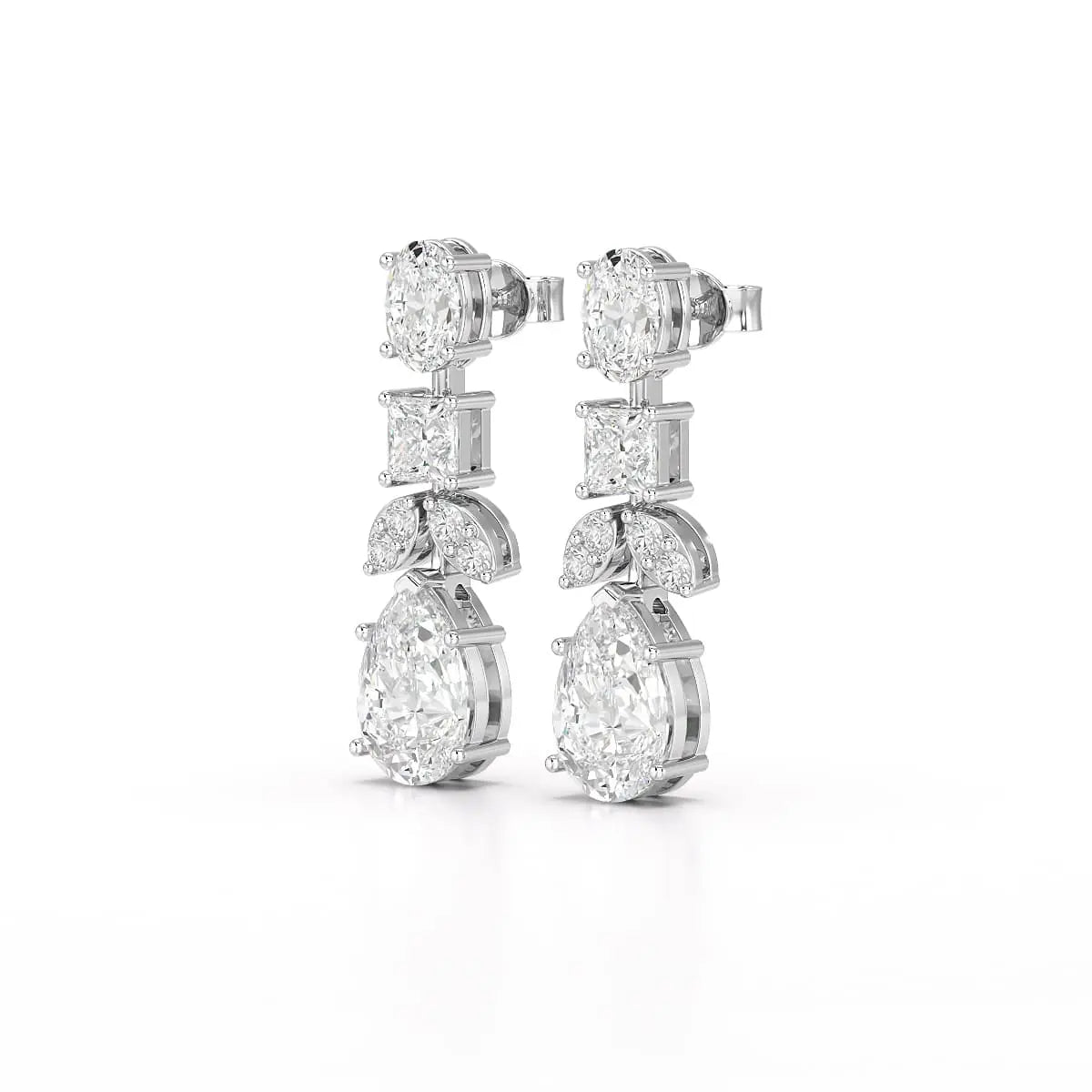 4.88 CT Lab Diamond Drop Earrings Jama Jewels