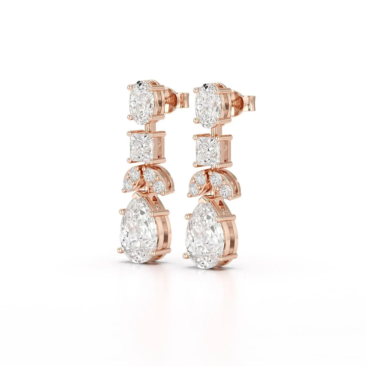 4.88 CT Lab Diamond Drop Earrings Jama Jewels