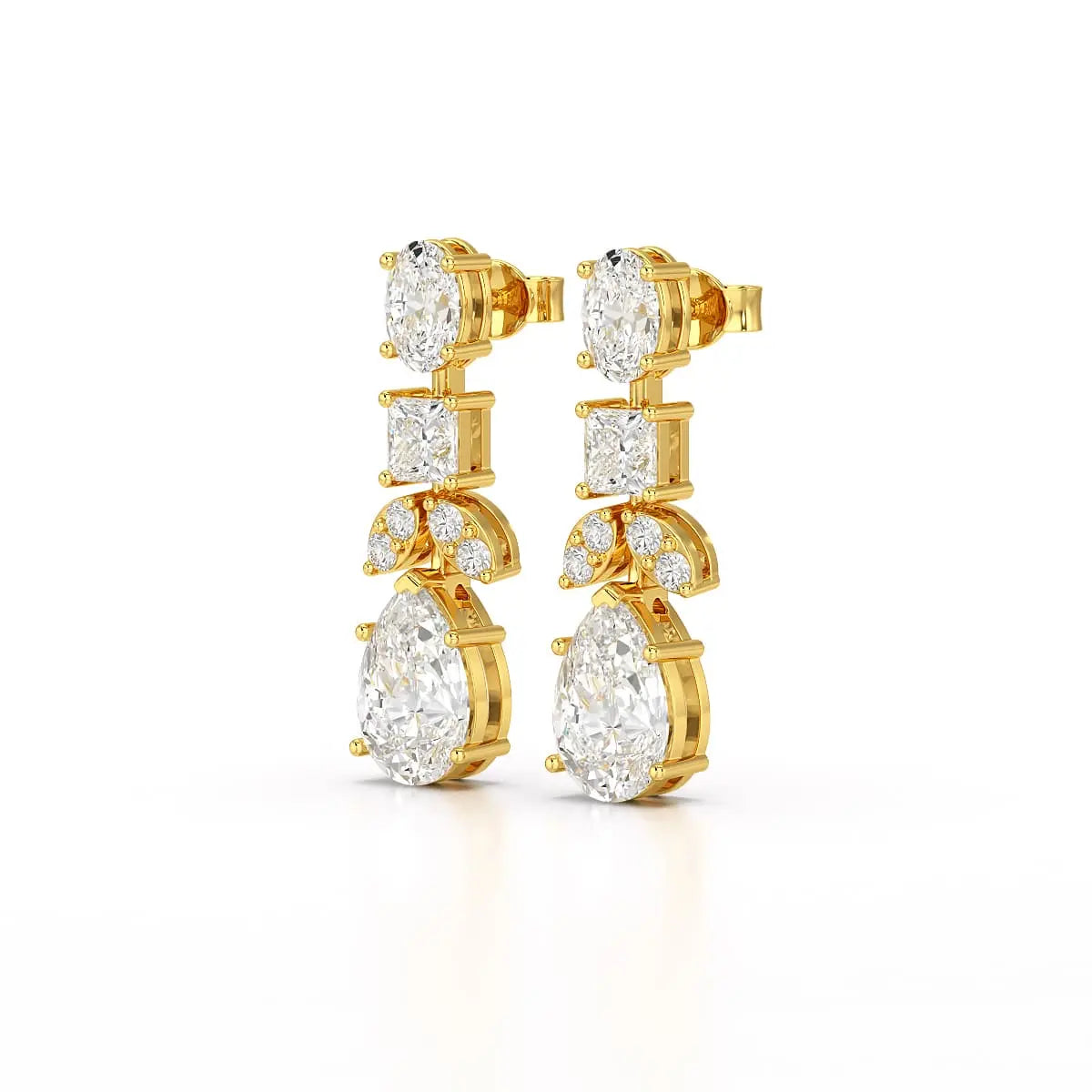 4.88 CT Lab Diamond Drop Earrings Jama Jewels