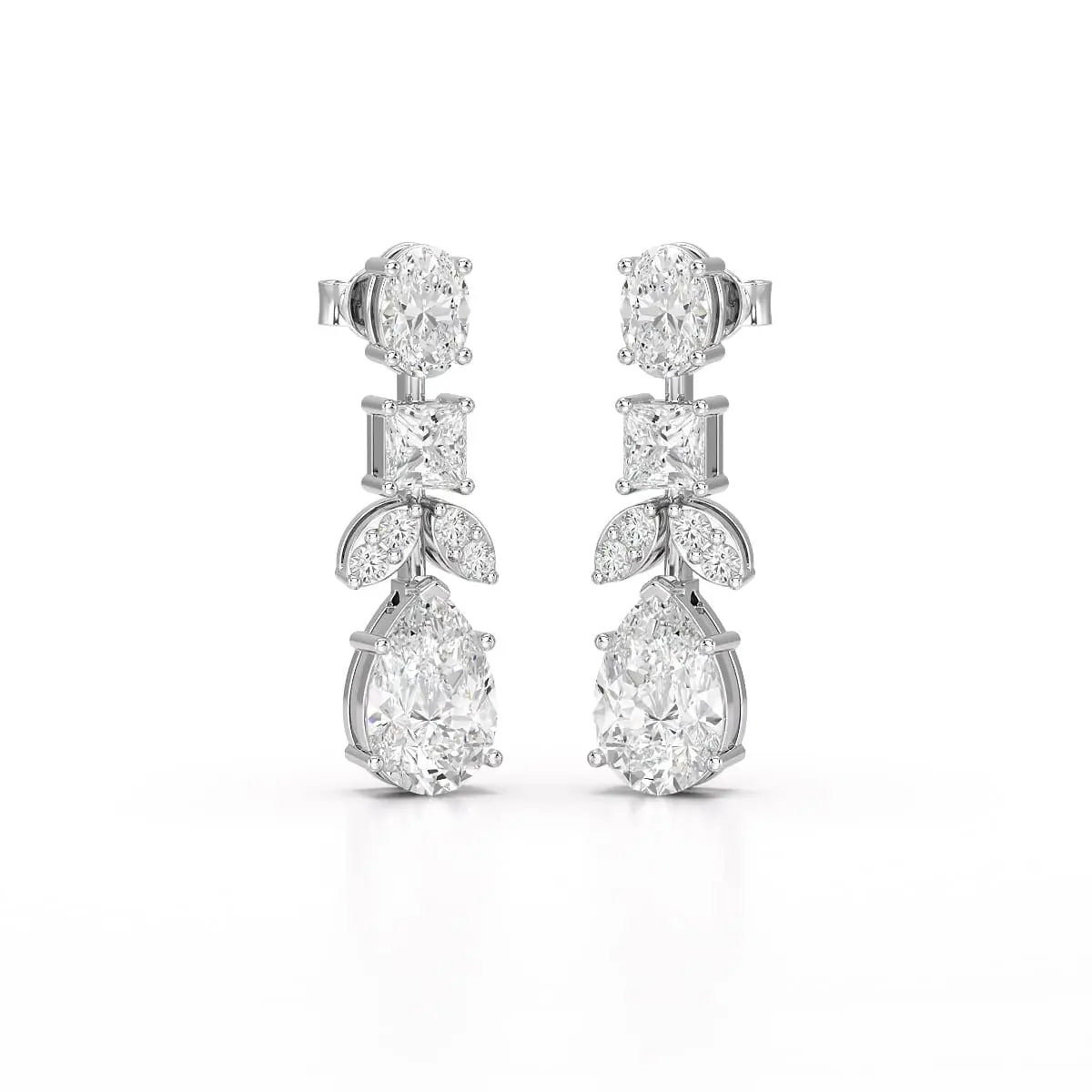 4.88 CT Lab Diamond Drop Earrings Jama Jewels