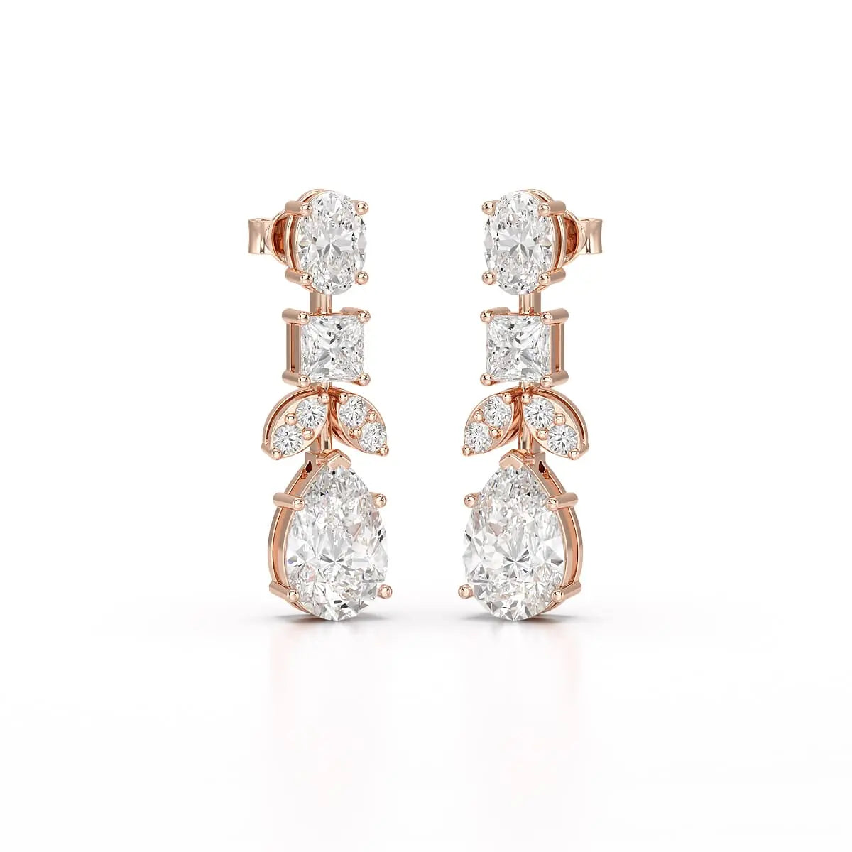 4.88 CT Lab Diamond Drop Earrings Jama Jewels