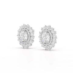 4.85 CT Lab Diamond Multi Shape Stud Earrings Jama Jewels