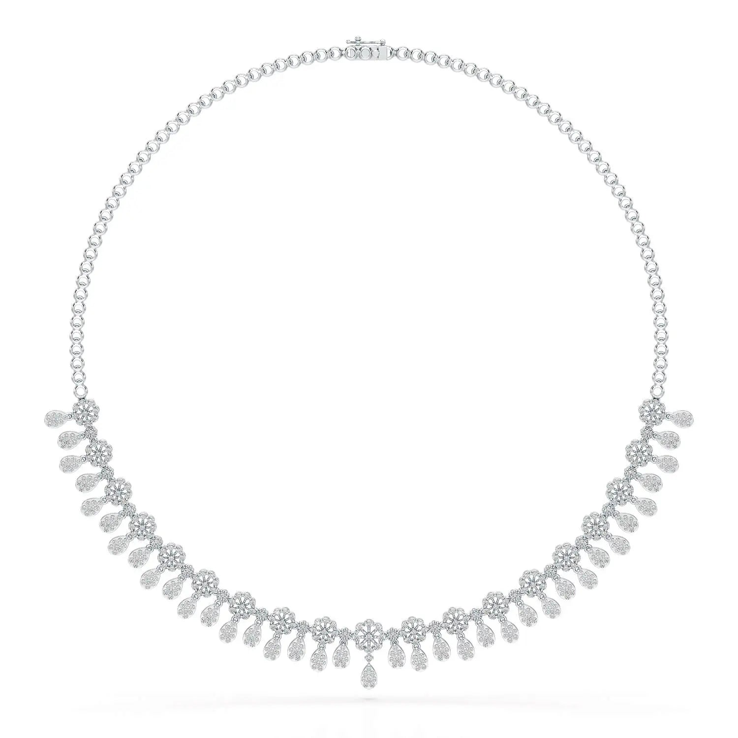 Round Cut Lab Grown Diamond 4.96 CT Elegant Choker Necklace