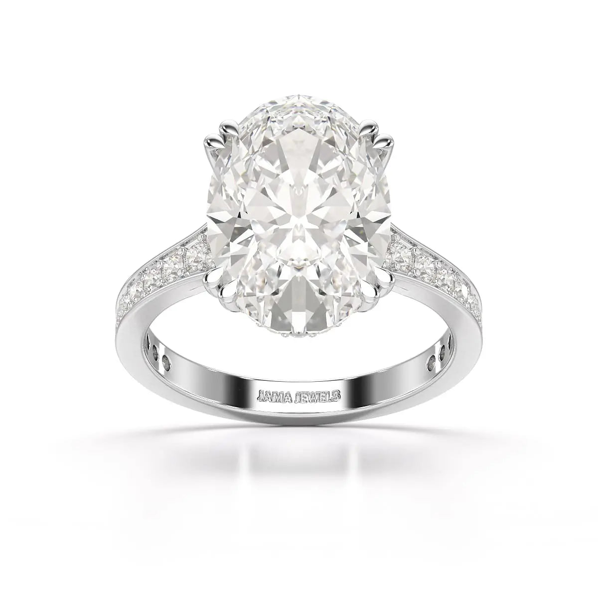 5.9 CT Oval Cut Solitaire Lab Diamond Ring