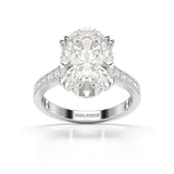 5.9 CT Oval Cut Solitaire Lab Diamond Ring