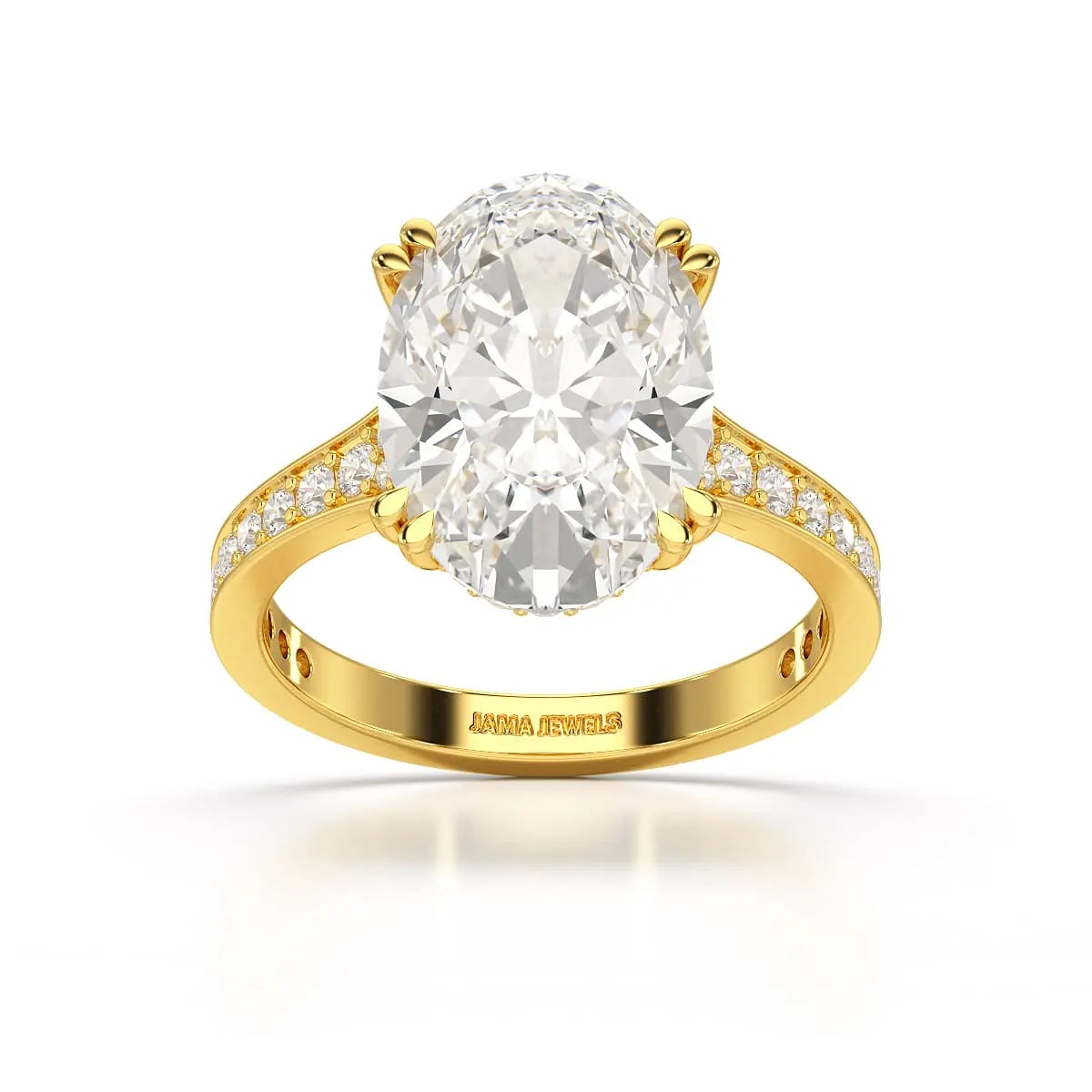 5.9 CT Oval Cut Solitaire Lab Diamond Ring