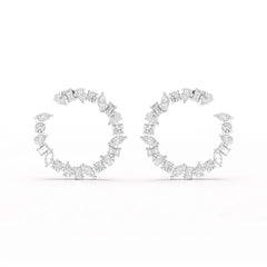 6.36 CT Multi Shape Lab Diamond Stud Earring Jama Jewels