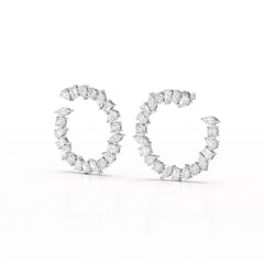 6.36 CT Multi Shape Lab Diamond Stud Earring Jama Jewels