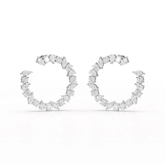 6.36 CT Multi Shape Lab Diamond Stud Earring Jama Jewels