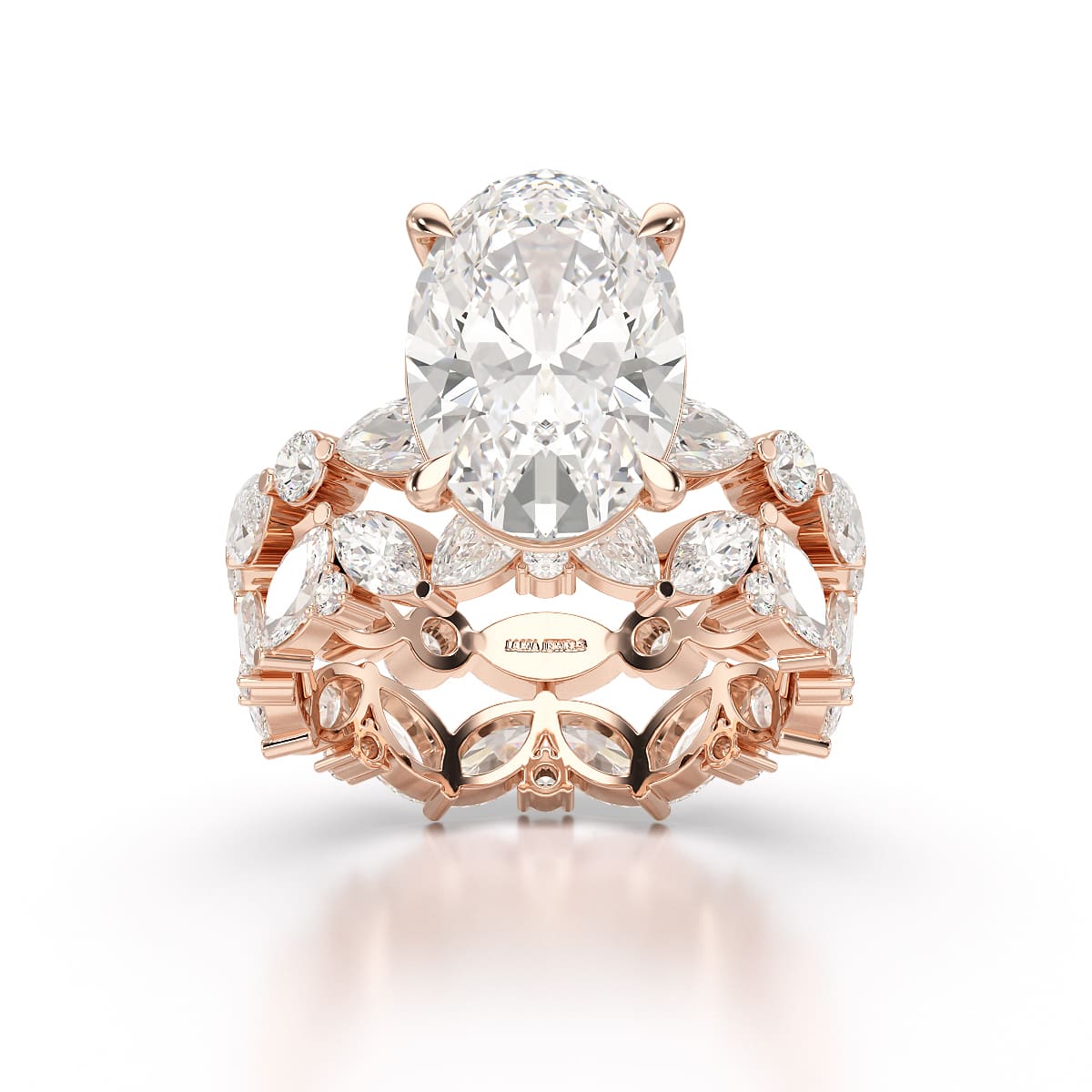 6.5 CT Oval and Marquise Cut Lab Diamond Ring