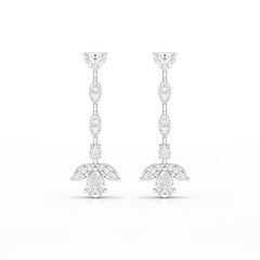 6 CT Multi shape Dangle Lab Diamond Earrings
