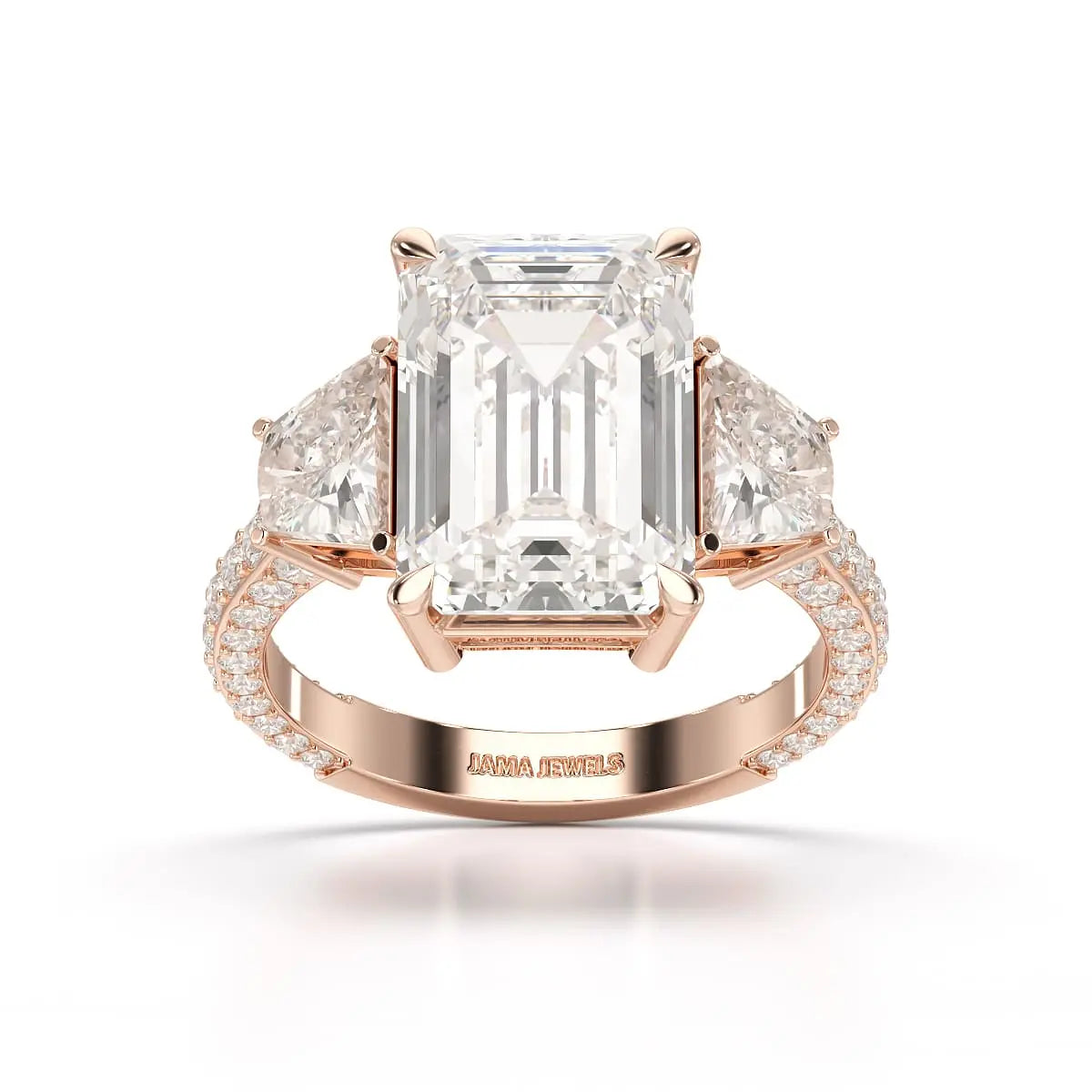7.8 CT Three Stone Lab Diamond Ring