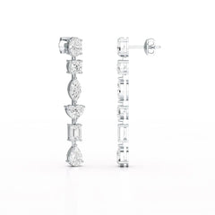 7.99 CT Lab Diamond Dangle Drop Earring