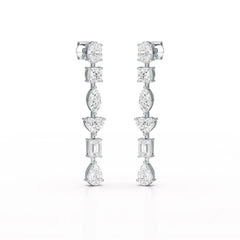 7.99 CT Lab Diamond Dangle Drop Earring