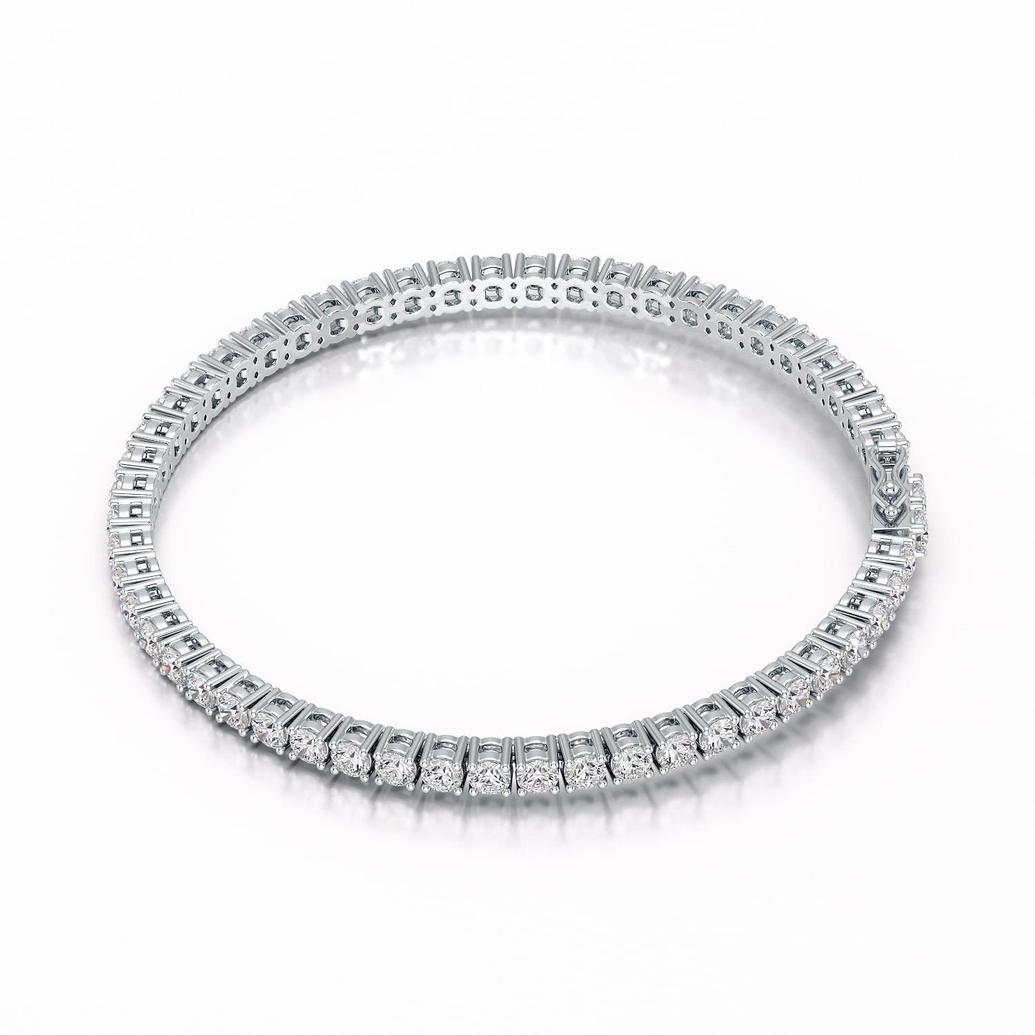 7 CT Round cut Lab Diamond Tennis Bracelet