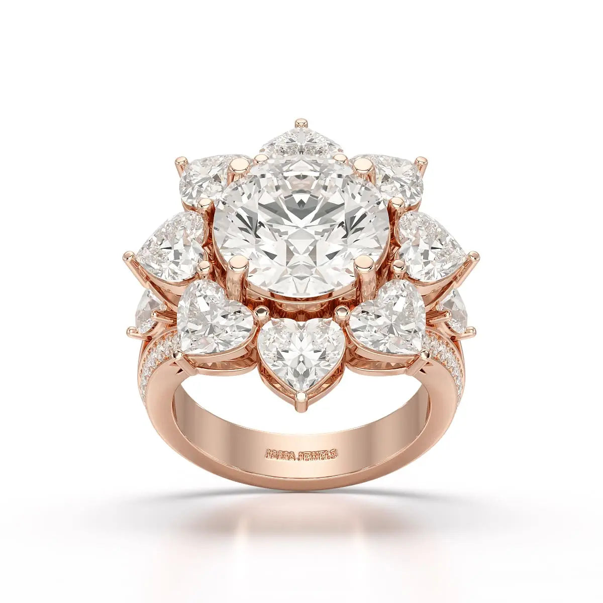 9.24 CT Lab Diamond Round Wedding Ring