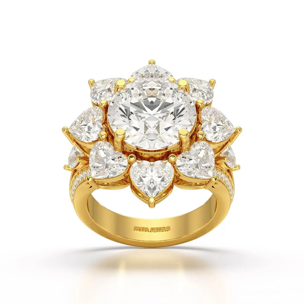 9.24 CT Lab Diamond Round Wedding Ring