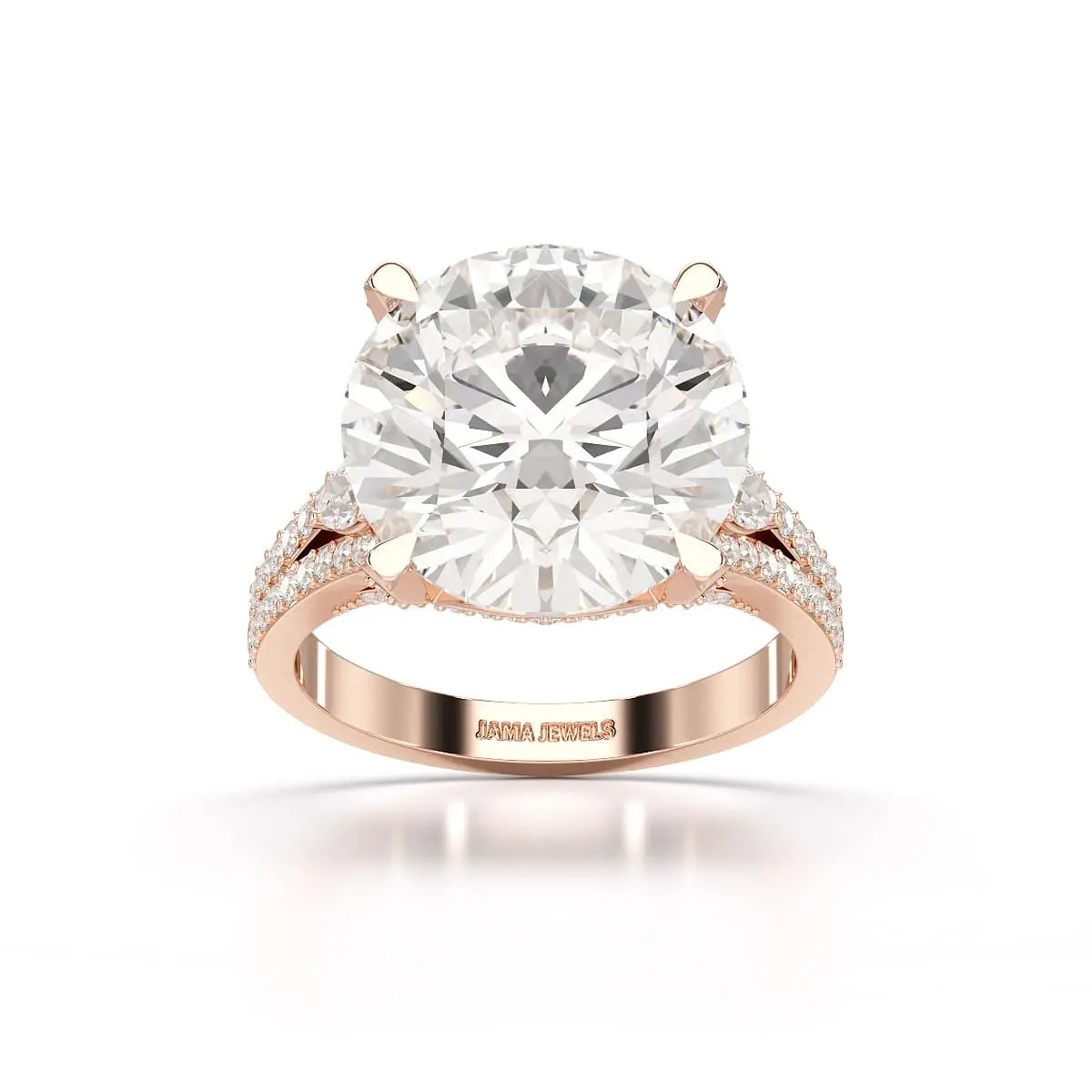 9.29 CT Halo Pave Lab Diamond Engagement Ring