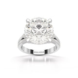 9.29 CT Halo Pave Lab Diamond Engagement Ring