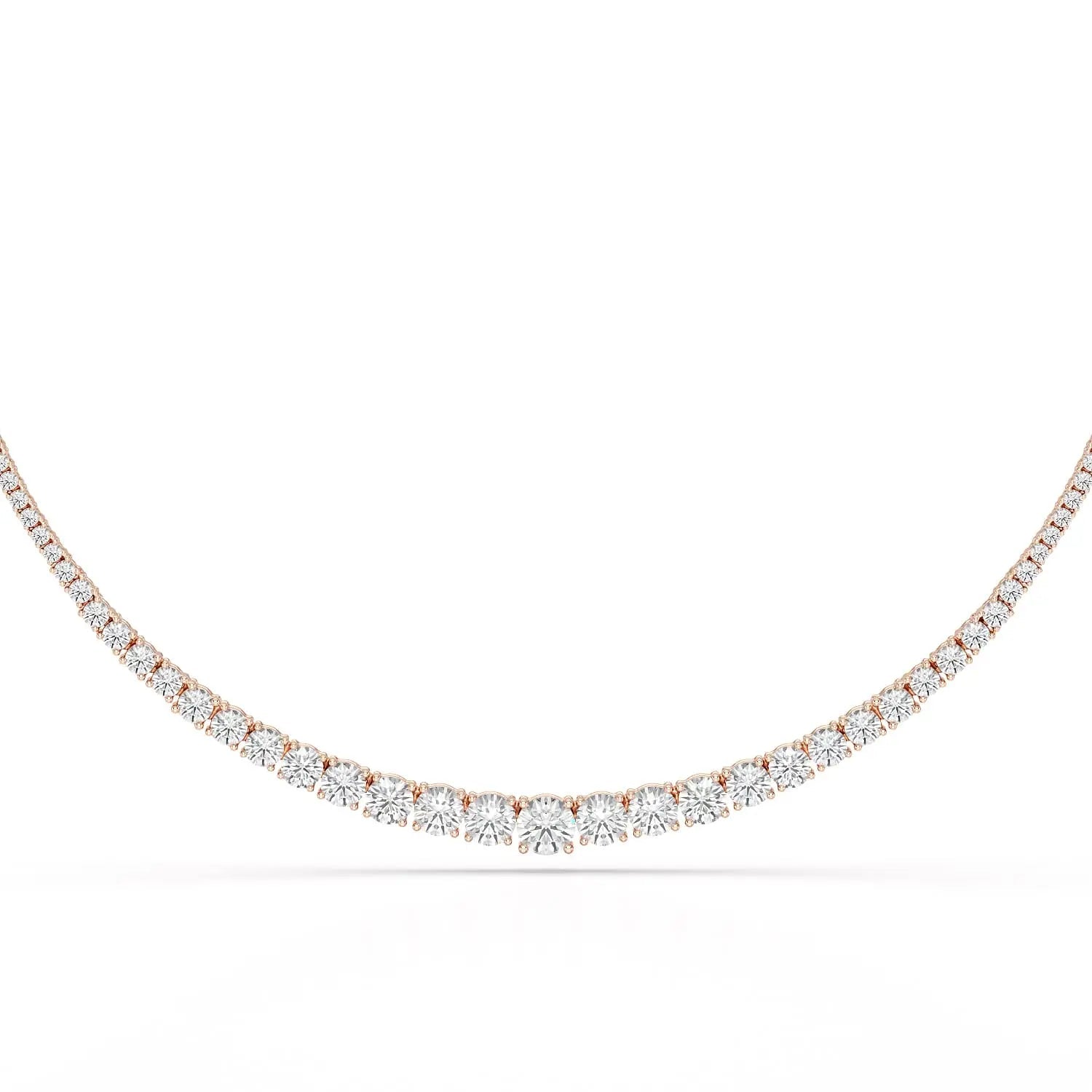 9.35 Carat Lab-Grown Diamond Riviere Necklace - Jama Jewels 