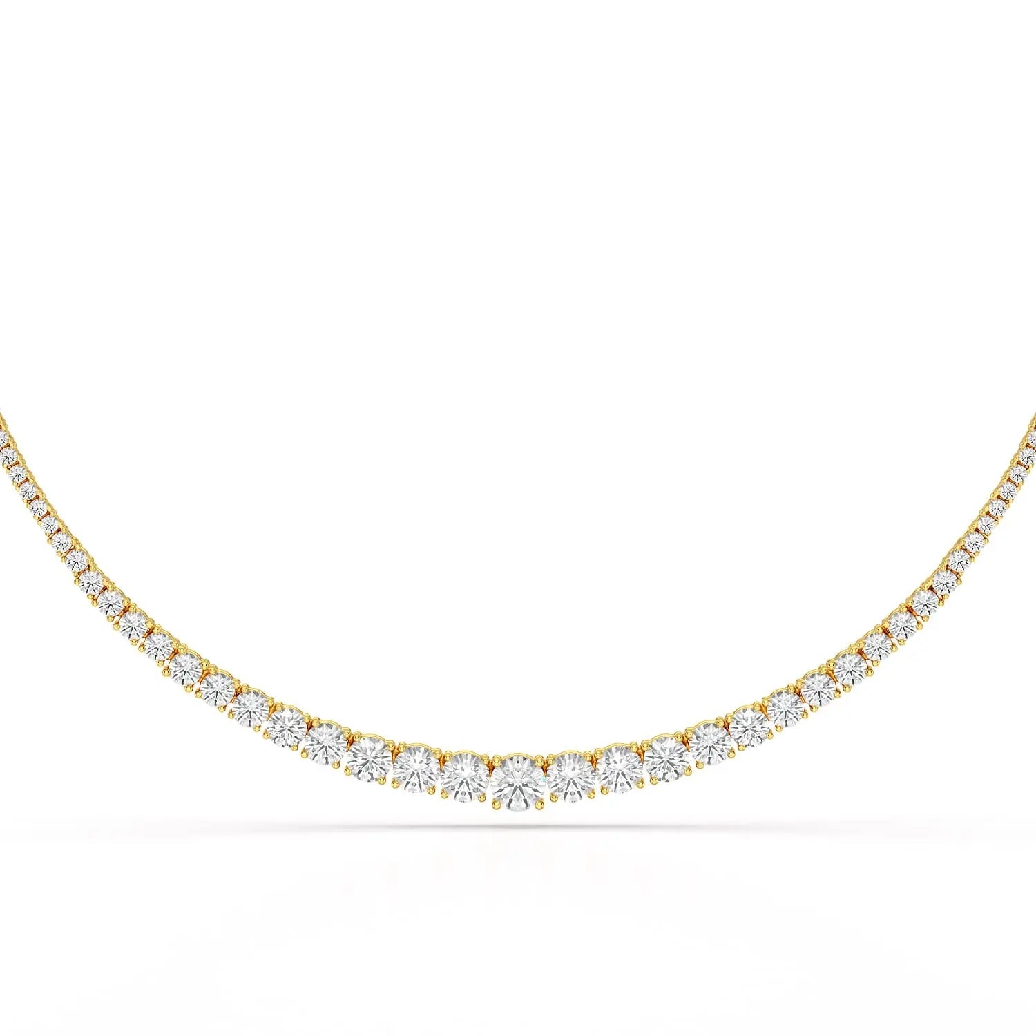 9.35 Carat Lab-Grown Diamond Riviere Necklace - Jama Jewels 