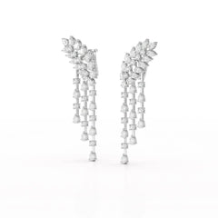9 CT Pear Cut Lab Diamond Dangle Drop Earring Jama Jewels