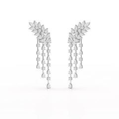 9 CT Pear Cut Lab Diamond Dangle Drop Earring Jama Jewels