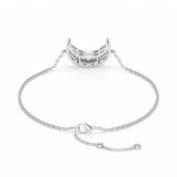 1.3 CT  Lab Diamond Crescent Moon Bracelet