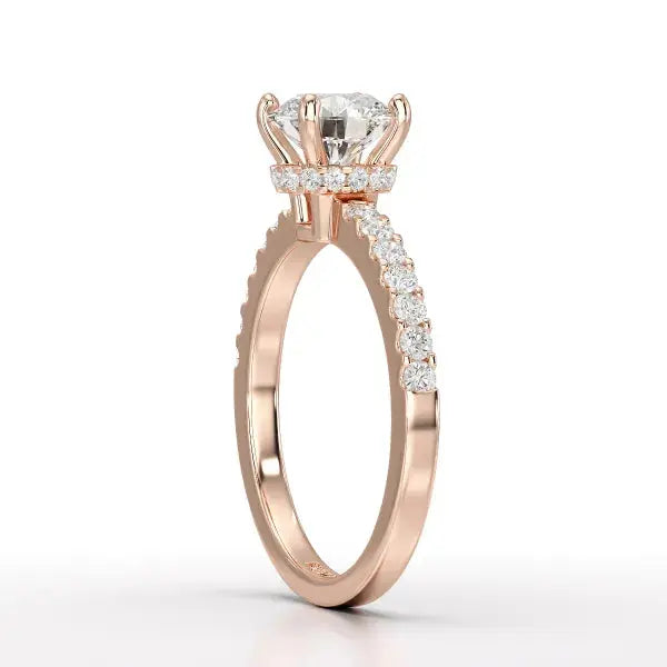 1.36 CT Round Cut Lab Grown Diamond Ring Jama Jewels