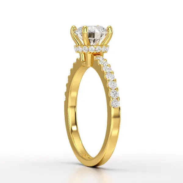 1.36 CT Round Cut Lab Grown Diamond Ring Jama Jewels