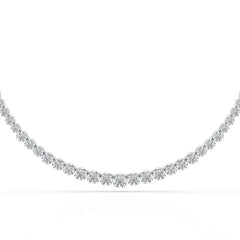 7.6 Carat Lab Diamond Round Riviere Necklace
